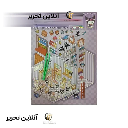 استیکر مینیاتوری چیدمان سه بعدی طرح Kuromi (کرومی)
