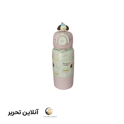 تراول ماگ مجسمه دار -طرح سگ 460 میل – رنگ صورتی