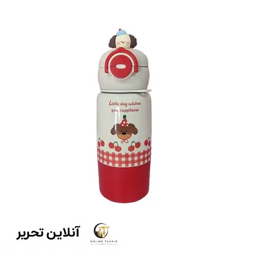تراول ماگ مجسمه دار -طرح سگ 460 میل – رنگ قرمز