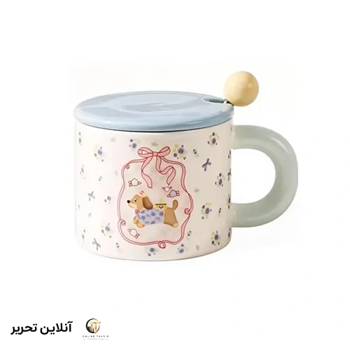ماگ سرامیکی دربدار گلی – طرح سگ