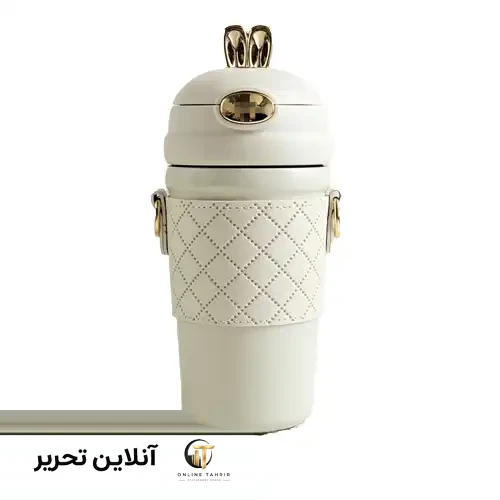 تراول ماگ بنددار خرگوش-سفید