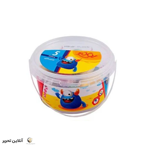 خمیر بازی 5رنگ سطلی لوکی