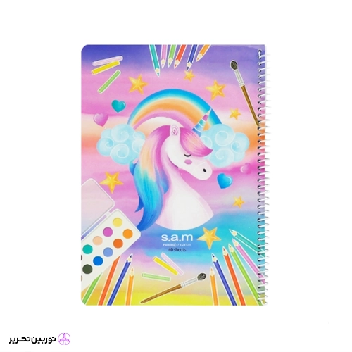 دفتر نقاشی 60 برگ سام کد 02