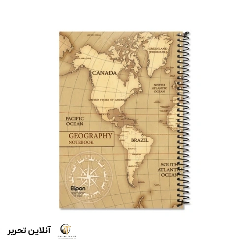 دفتر 100 برگ سیمی جلد سخت الیپون کد 05