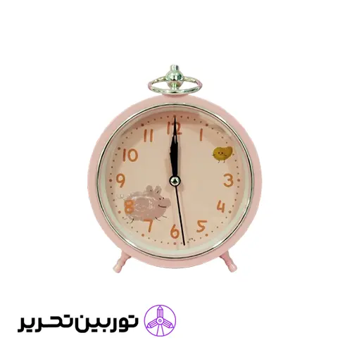 ساعت رومیزی گرد 656-46- صورتی