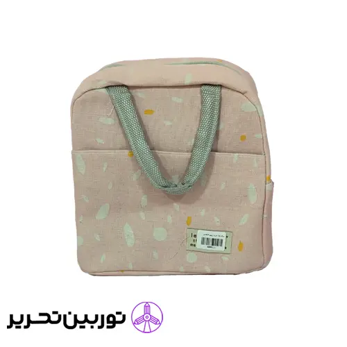 ساک غذا درب زیپی خالخالی – صورتی