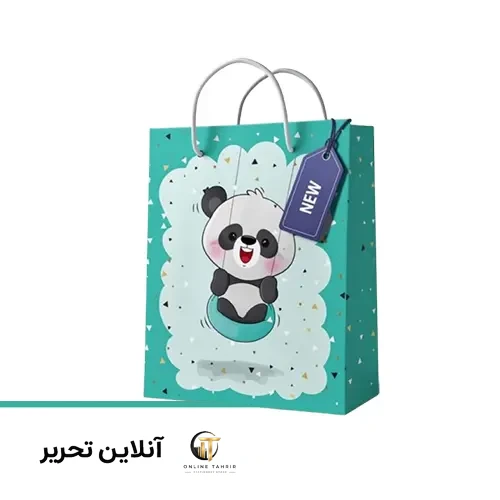 ساک هدیه گلاسه بزرگ برند میم VG6 – طرح پاندا