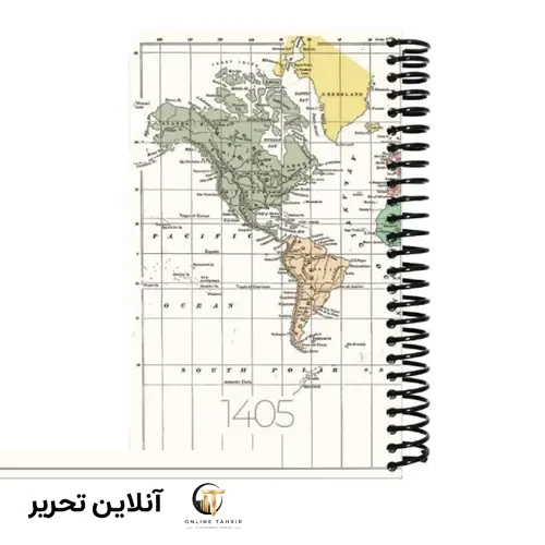 سالنامه (سررسید) روزشمار فنری جلد سخت اروپایی 1405 دات نوت – طرح 3