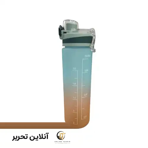 قمقمه فانتزی 700میلی لیتر آبی _ نارنجی