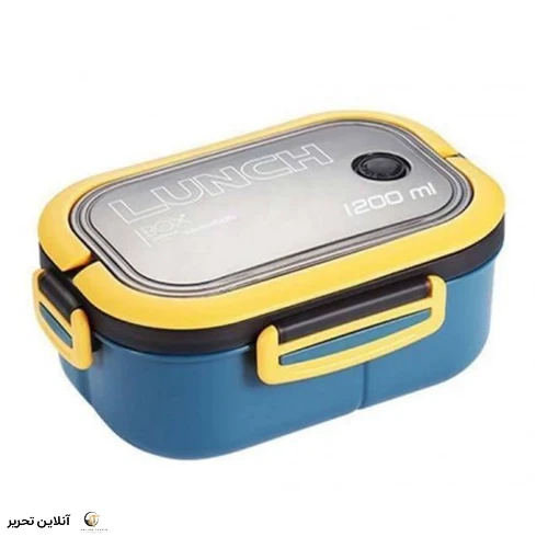 ظرف غذا همراه قاشق و چنگال دو طبقه 1200 میل لانچ باکس LUNCH BOX