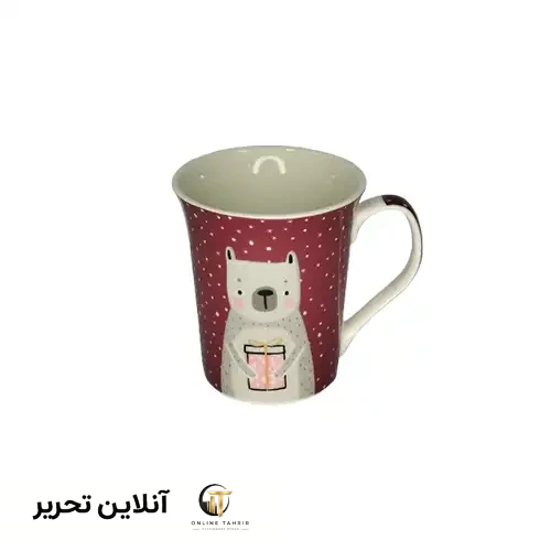 ماگ طرح خرس خوابیده-قرمز