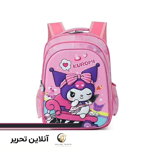کیف کوله دخترانه طرح کرومی- صورتی