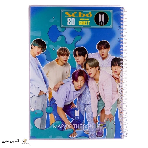 دفتر 80 برگ bts طلقی سیبو