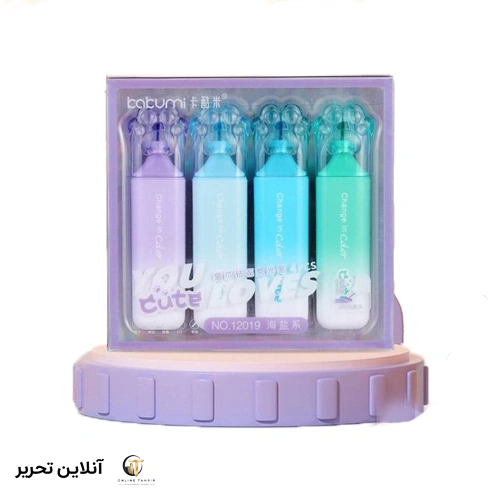 ست هایلایتر 4عددی نوک شفاف پنجه 12019