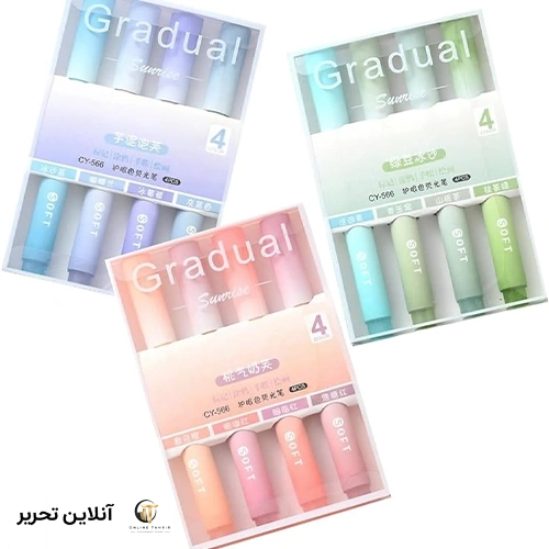 هایلایت 4 عددی پاستلی GRADUAL