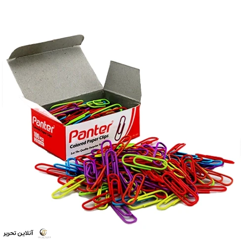 گیره کاغذ 28mm رنگی پنتر pc101
