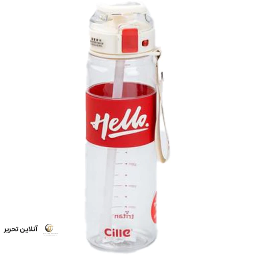قمقمه 860ml دور سیلیکونی hello