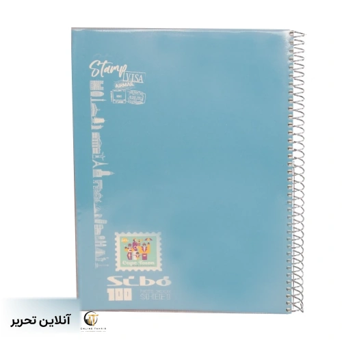دفتر 100 برگ رنگی طلقی سیبو