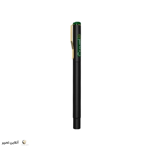 روان نویس ژل پن گیره طلایی سبز سیکلاس