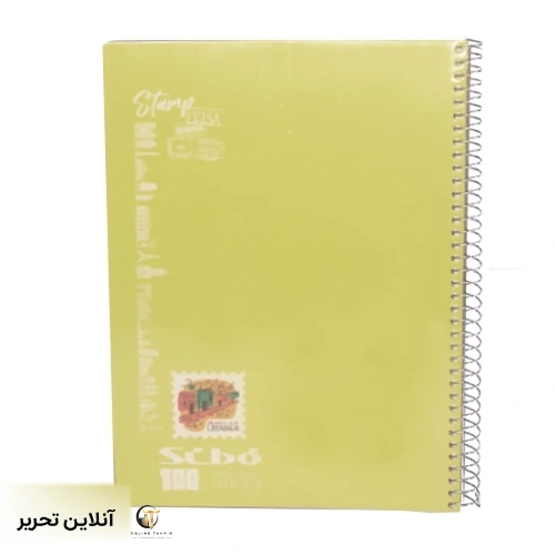 دفتر 100 برگ رنگی طلقی سیبو