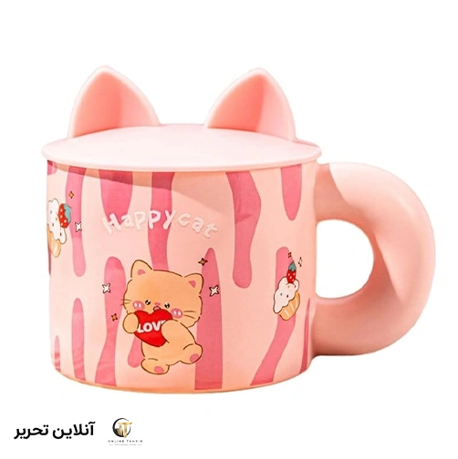 ماگ درب سیلیکونی حیوانات