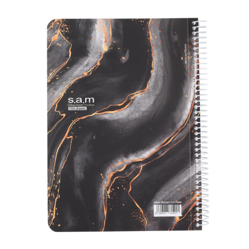 دفتر 100 برگ سیمی با پرفراژ و جداکننده s.a.m طرح 5