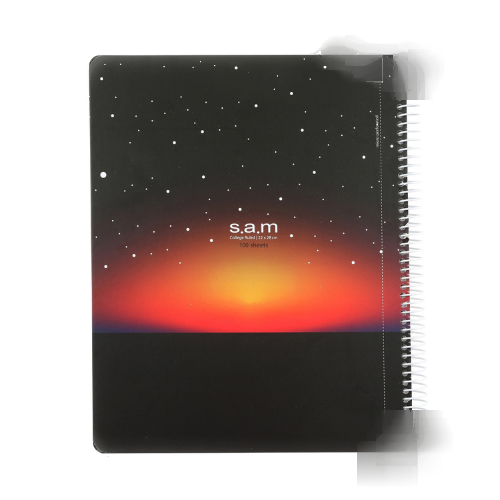 دفتر 100 برگ رحلی-A سیمی s.a.m با پرفراژ و جداکننده طرح 5