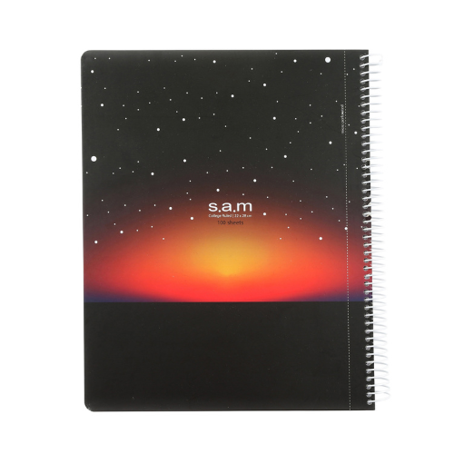 دفتر 100 برگ رحلی-A سیمی s.a.m با پرفراژ و جداکننده طرح 5