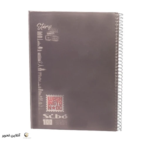 دفتر 100 برگ رنگی طلقی سیبو