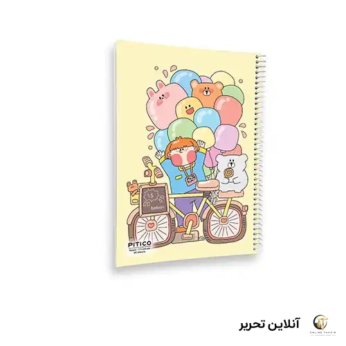 دفتر خط دار 60برگ جلد نرم کد332 pitico