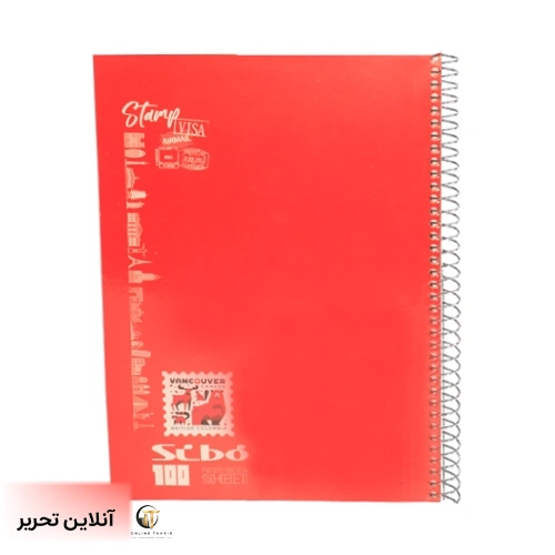 دفتر 100 برگ رنگی طلقی سیبو