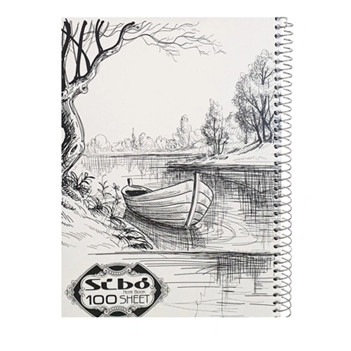 دفتر 100برگ sketch art طلقی سیبو