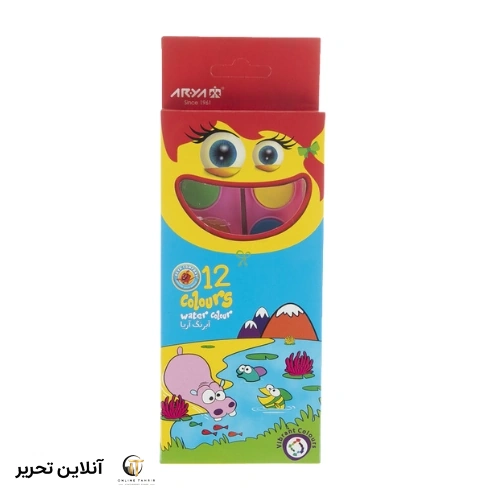 آبرنگ 12 رنگ کوچک آریا