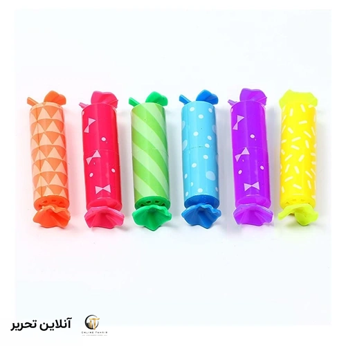 ماژیک هایلایت 6 رنگ طرح شکلات پیچی