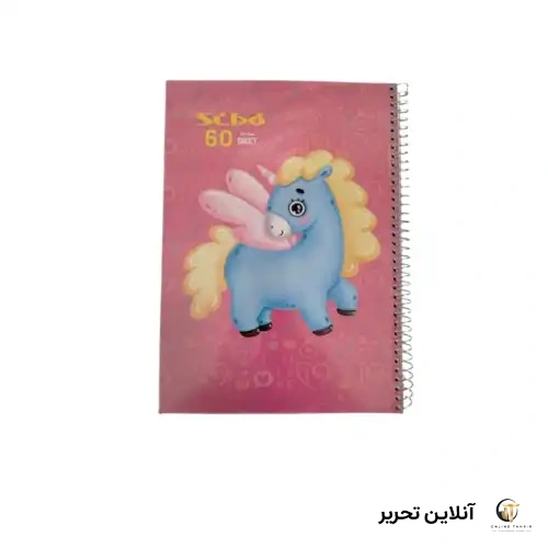دفتر خط دار 60 برگ pony طلقی